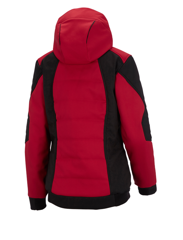 Work Jackets: Winter softshell jacket e.s.vision, ladies' + red/black 3