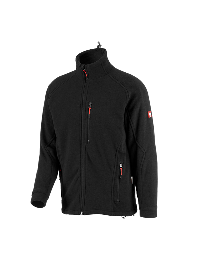 Work Jackets: Functional fleece jacket dryplexx® wind + black 2