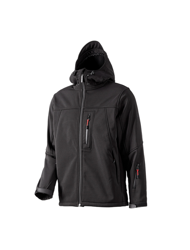 Work Jackets: Softshell hooded jacket Aspen + black 2