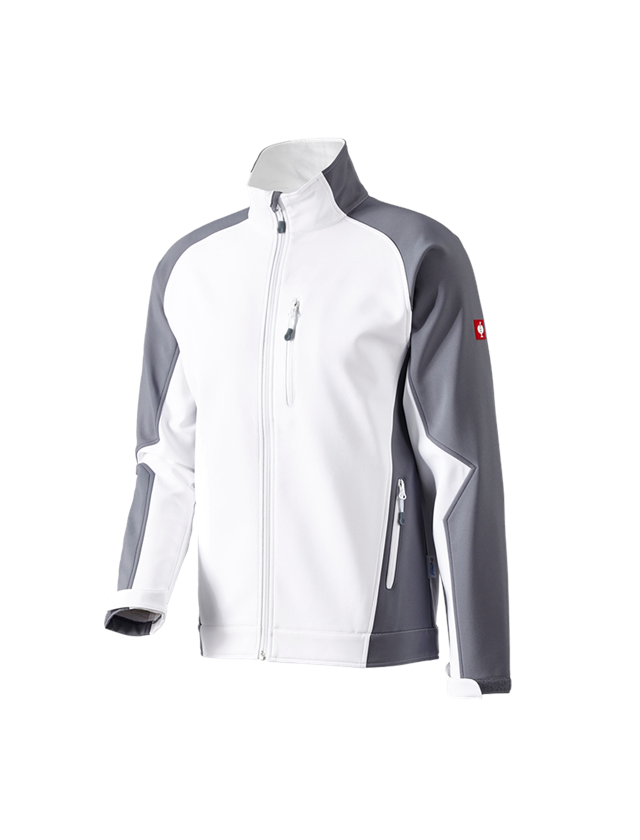 Plumbers / Installers: Softshell Jacket dryplexx® softlight + white/grey 2