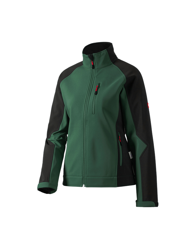 Work Jackets: Ladies' softshell jacket dryplexx® softlight + green/black 2