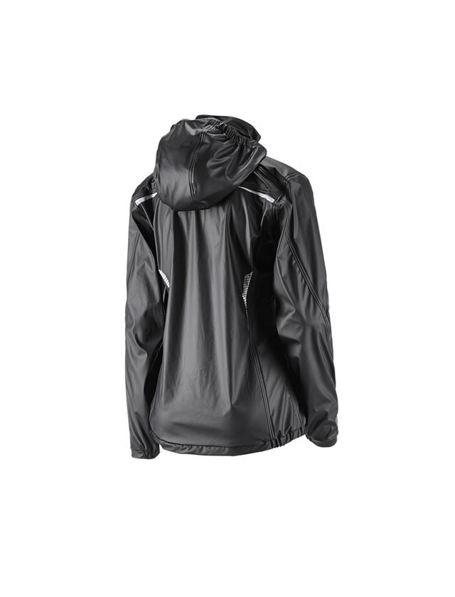 Work Jackets: Rain jacket e.s.motion 2020 superflex, ladies' + black/platinum 3