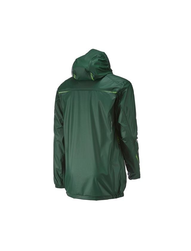 Work Jackets: Rain jacket e.s.motion 2020 superflex + green/sea green 3