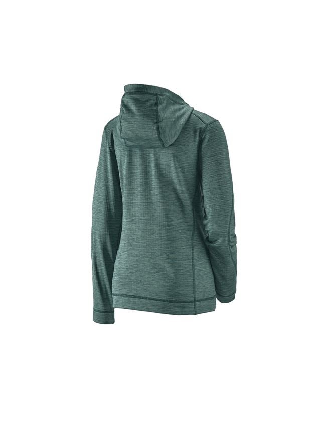 Work Jackets: Hooded jacket isocell e.s.dynashield, ladies' + specialgreen melange 3