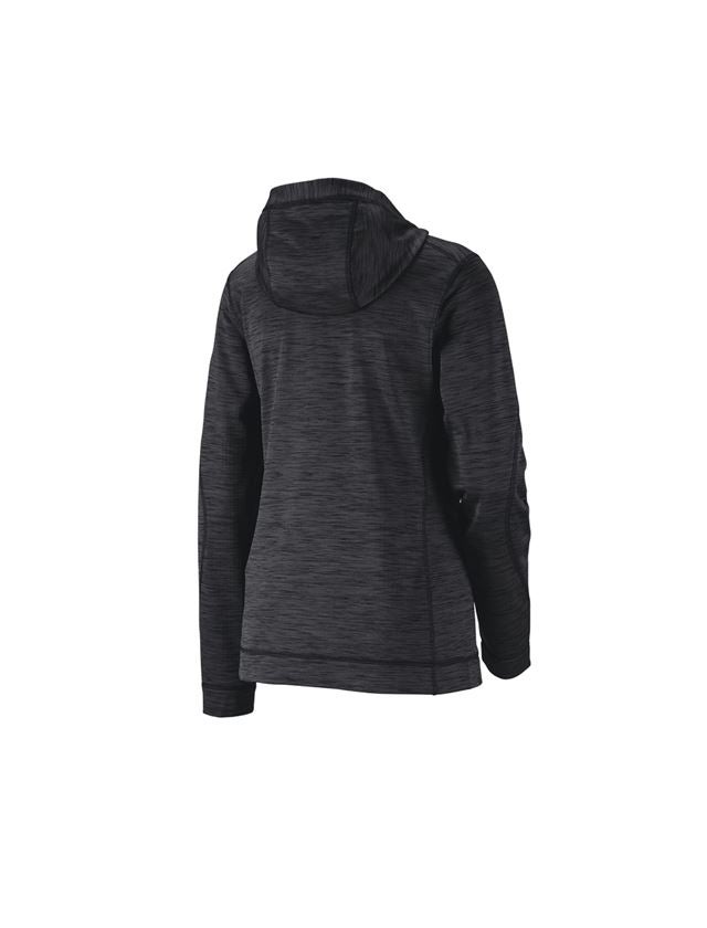 Work Jackets: Hooded jacket isocell e.s.dynashield, ladies' + black melange 1