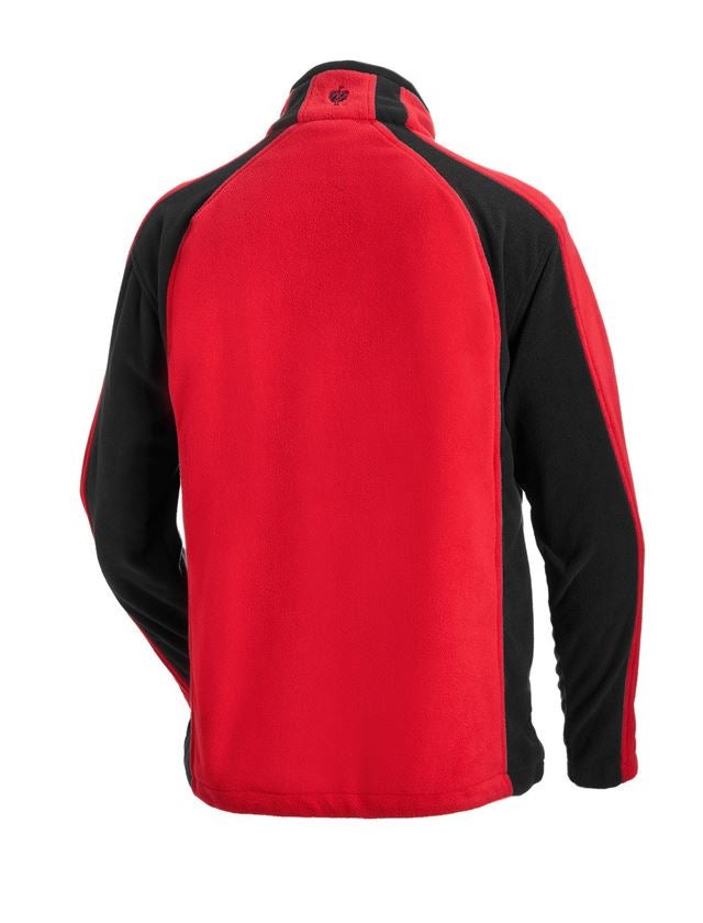 Work Jackets: Microfleece jacket dryplexx® micro + red/black 1