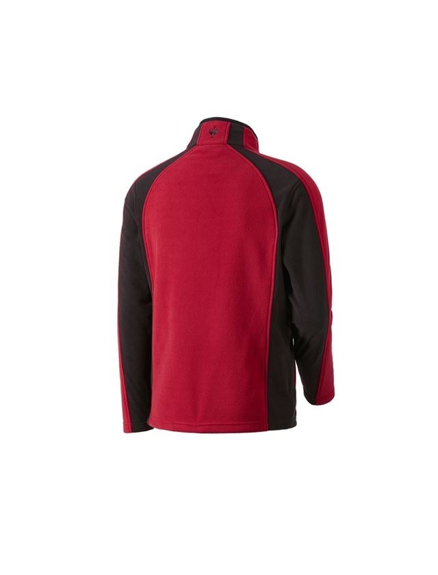 Work Jackets: Microfleece jacket dryplexx® micro + red/black 1