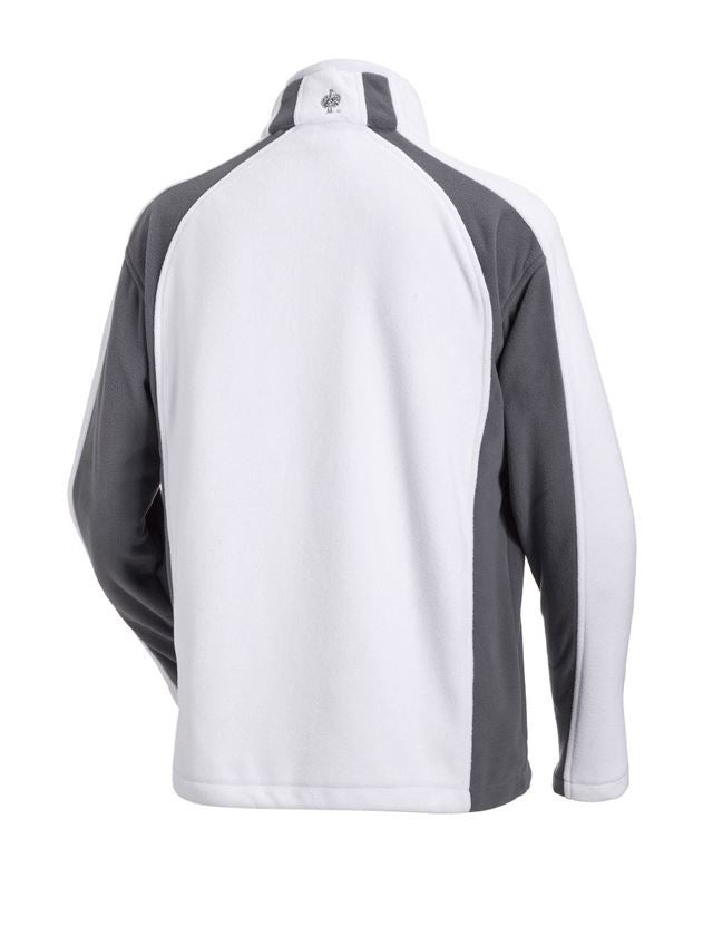 Work Jackets: Microfleece jacket dryplexx® micro + white/grey 1
