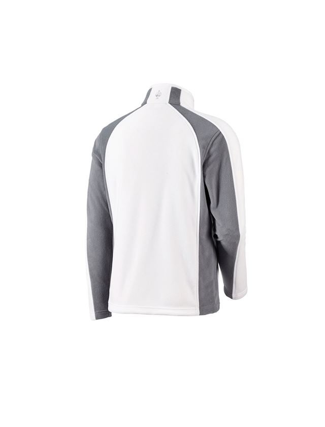 Work Jackets: Microfleece jacket dryplexx® micro + white/grey 1