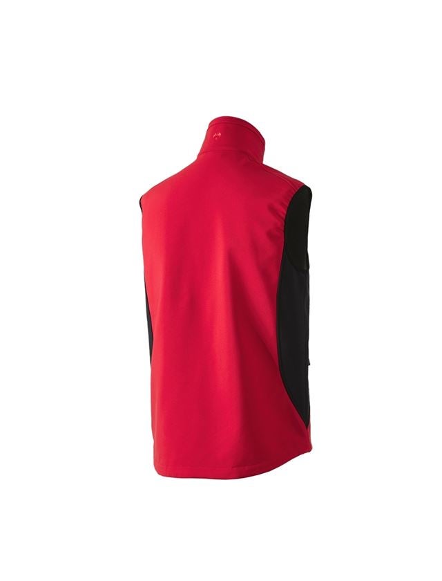 Work Body Warmer: Softshell bodywarmer dryplexx® softlight + red/black 3