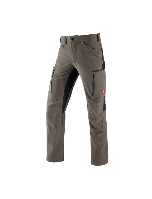 Work Trousers: Cargo trousers e.s.vision stretch, men's + stone/black 2