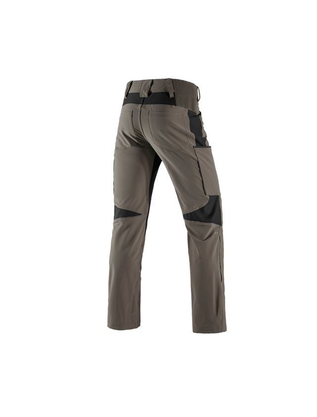 Work Trousers: Cargo trousers e.s.vision stretch, men's + stone/black 3