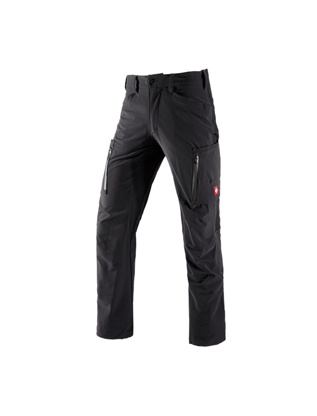 Work Trousers: Cargo trousers e.s.vision stretch, men's + black 1