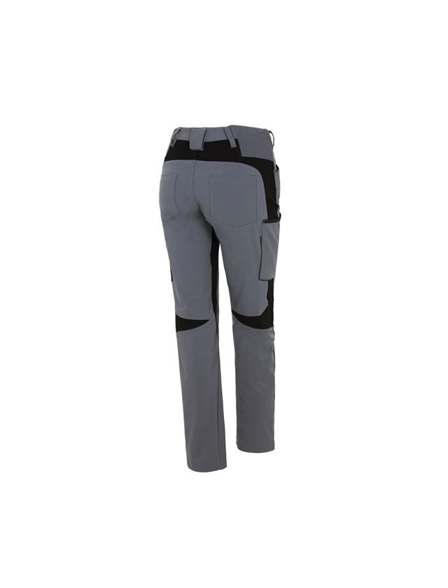 Pantalons de travail: Pantalon Cargo e.s.vision stretch, femmes + gris/noir 3