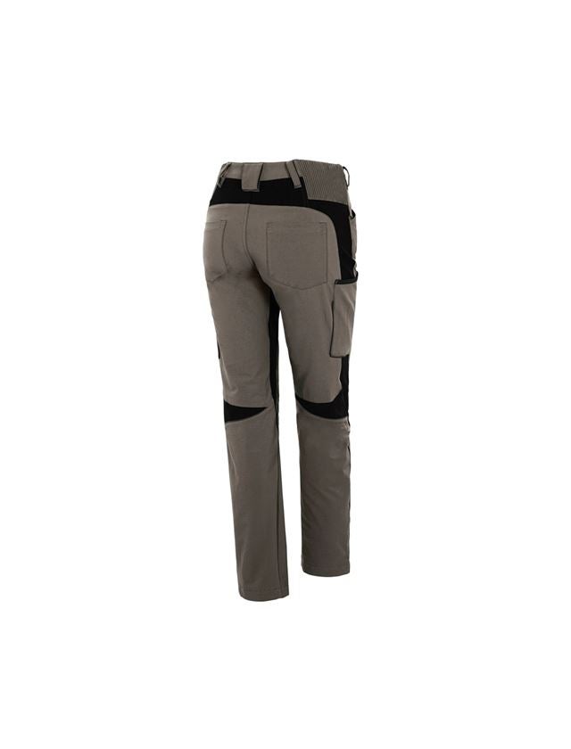 Work Trousers: Cargo trousers e.s.vision stretch, ladies' + stone/black 3