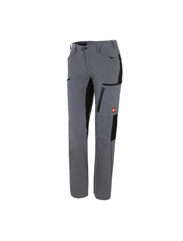 Work Trousers: Cargo trousers e.s.vision stretch, ladies' + grey/black