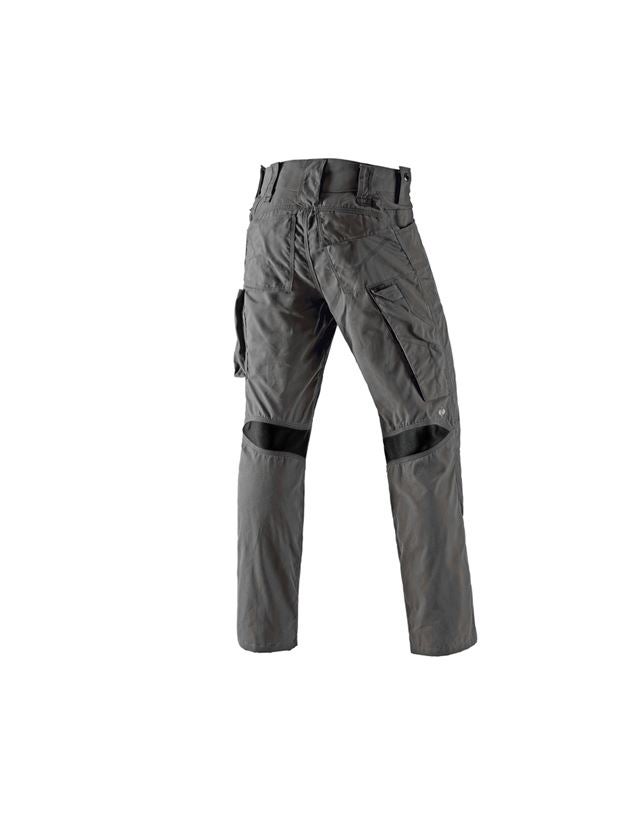 Pantalons de travail: e.s. Pantalon à taille élastique cotton touch + titane 3