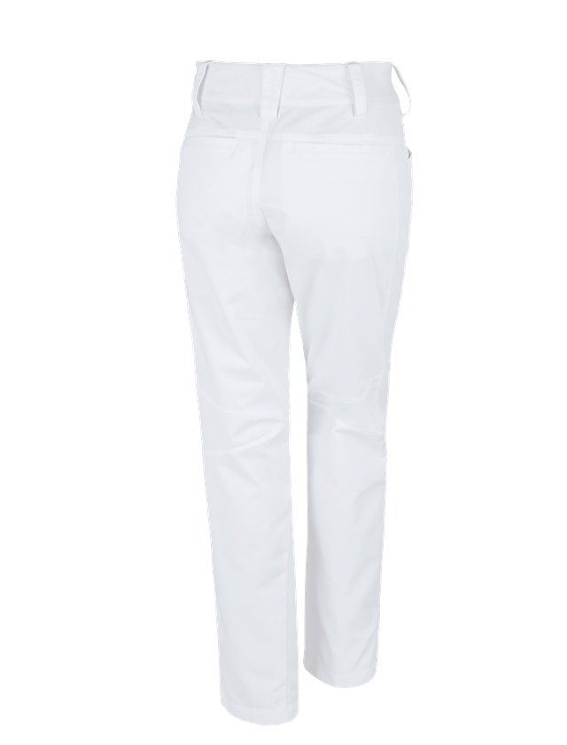 Pantalons de travail: e.s. Pantalon de travail base, femmes + blanc 1