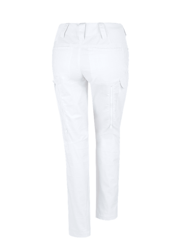 Work Trousers: e.s. Trousers pocket, ladies' + white 1