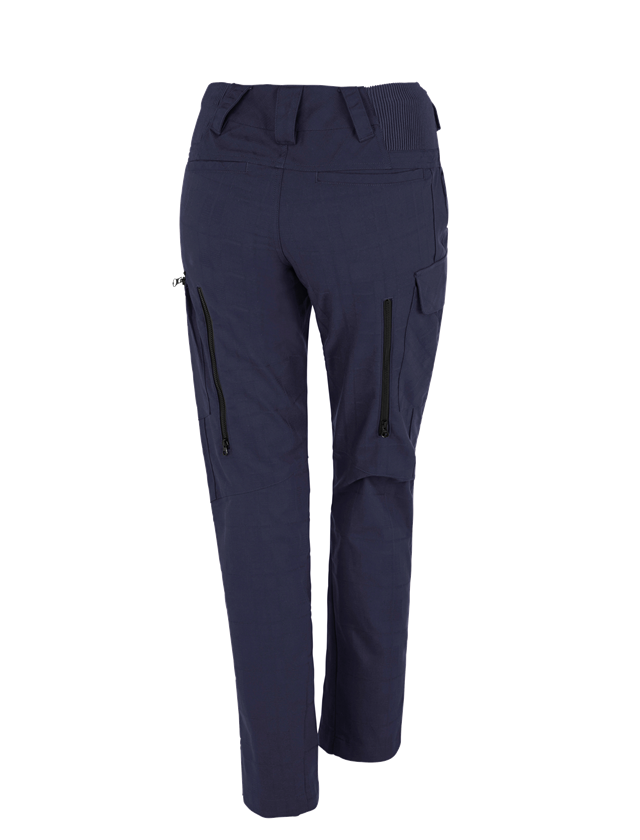 Pantalons de travail: e.s. Pantalon de travail pocket, femmes + bleu foncé 1