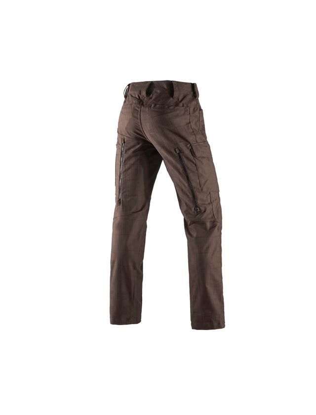 Pantalons de travail: e.s. Pantalon de travail pocket, hommes + marron 1