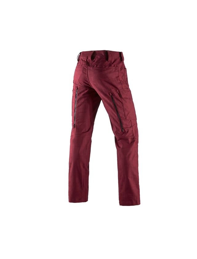Work Trousers: e.s. Trousers pocket, men's + ruby 1