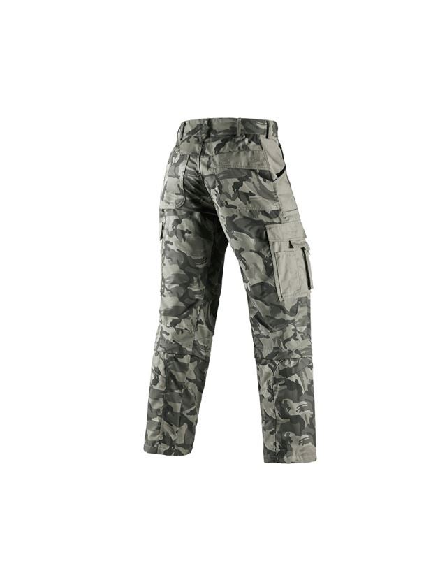 Pantalons de travail: Pantalon zippé e.s. camouflage + camouflage gris pierre 3