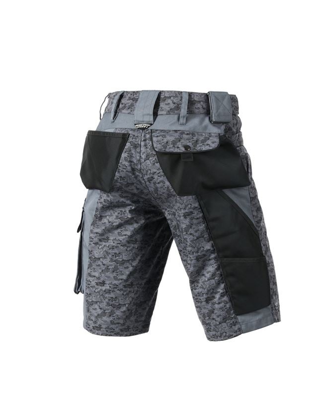 Work Trousers: e.s. Shorts Pixel + grey/graphite/lime 3
