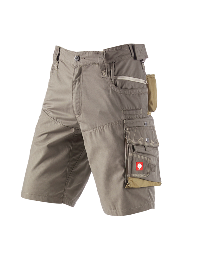 Work Trousers: Shorts e.s.motion Summer + stone/khaki/sand