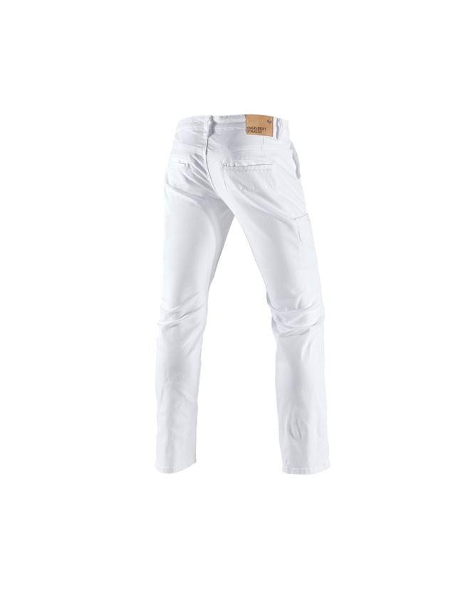 Pantalons de travail: e.s. Pantalon de travail Chino, hommes + blanc 1