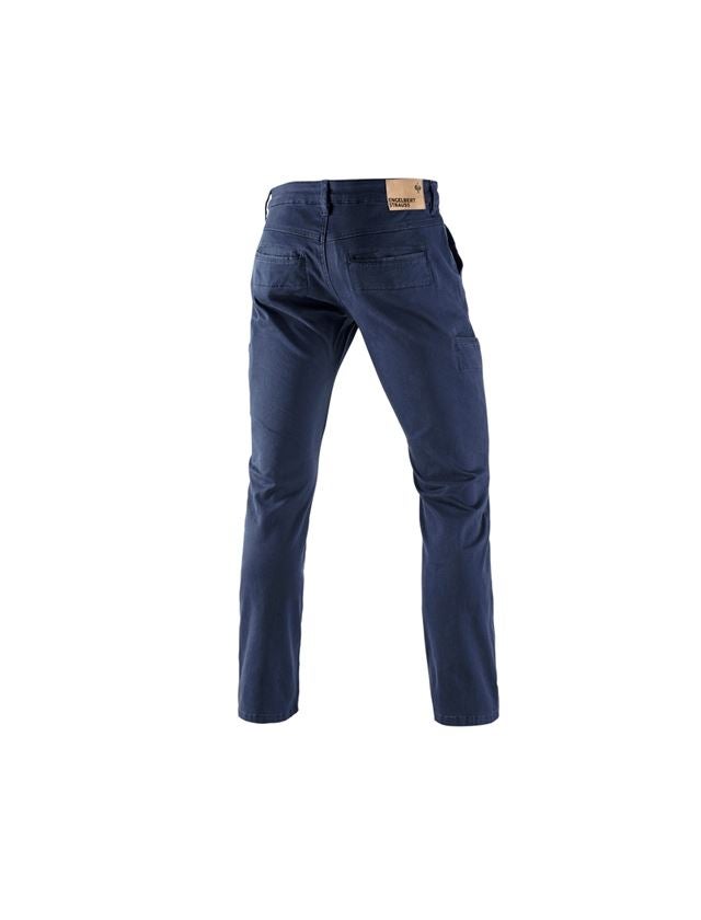 Pantalons de travail: e.s. Pantalon de travail Chino, hommes + bleu foncé 1