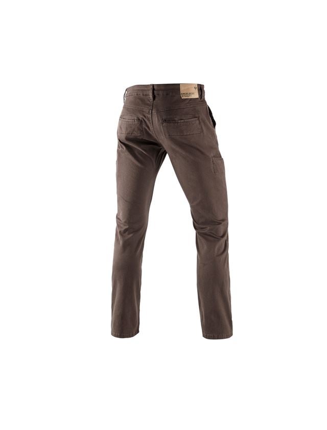 Pantalons de travail: e.s. Pantalon de travail Chino, hommes + marron 1