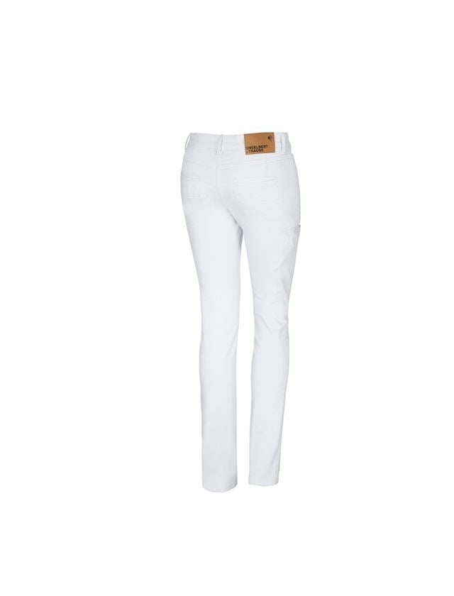 Pantalons de travail: e.s. Pantalon de travail Chino, femmes + blanc 1