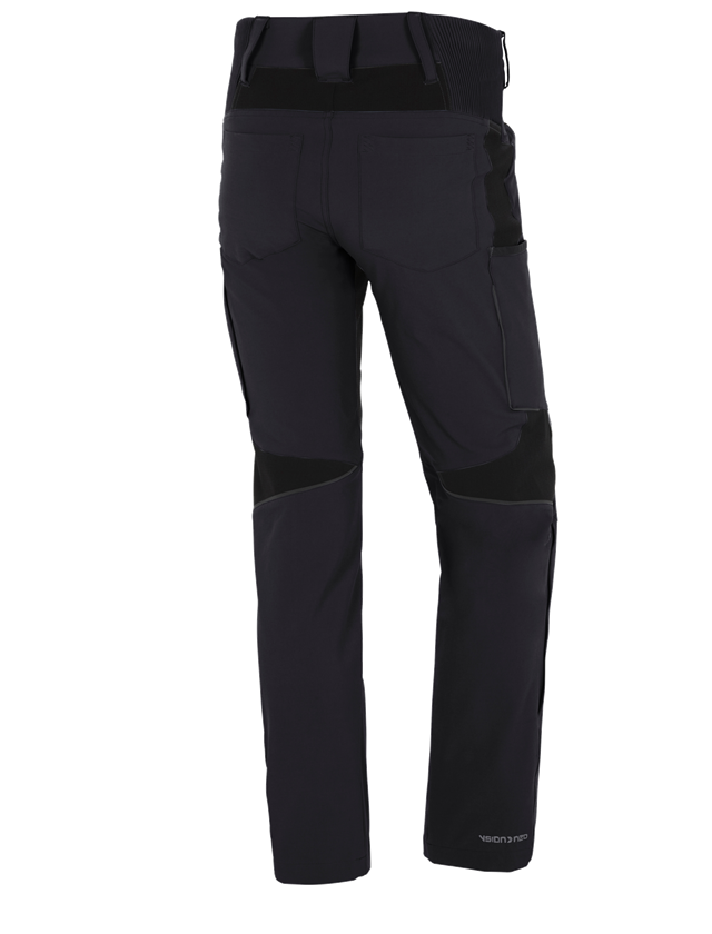 Work Trousers: Winter cargo trousers e.s.vision stretch, men's + black 3