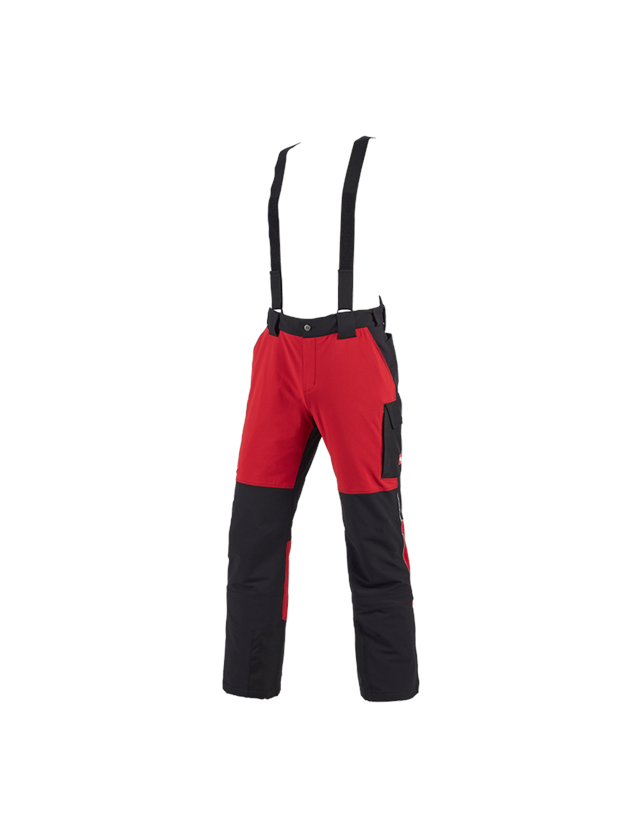 Work Trousers: Functional trousers snow e.s.dynashield + fiery red/black 2