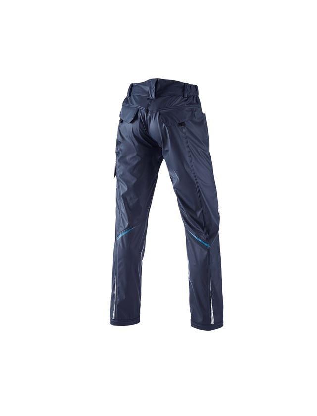 Work Trousers: Rain trousers e.s.motion 2020 superflex + navy/atoll 3