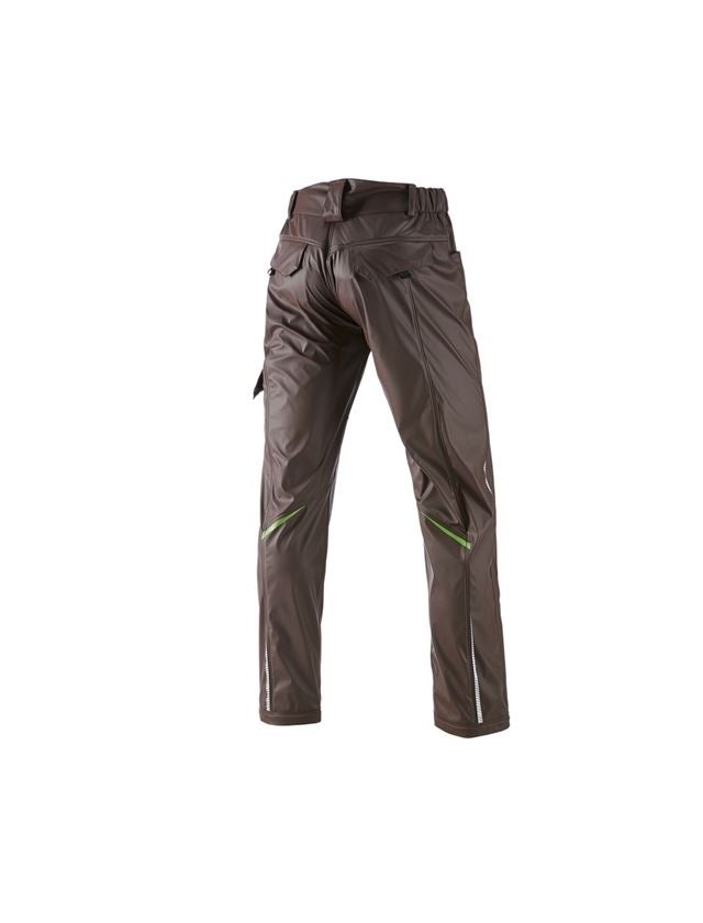 Work Trousers: Rain trousers e.s.motion 2020 superflex + chestnut/sea green 3