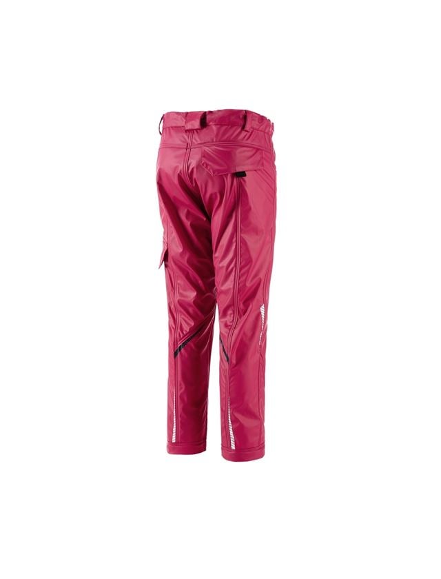 Trousers: Rain trousers e.s.motion 2020 superflex,children's + berry/navy 2