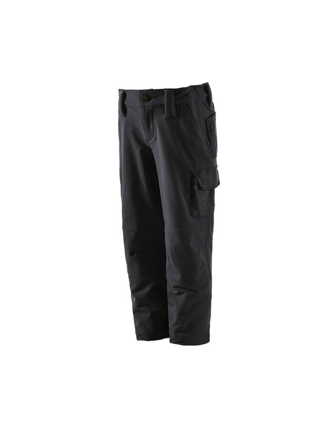 Trousers: Funct.cargo trousers e.s.dynashield solid,child. + black 2