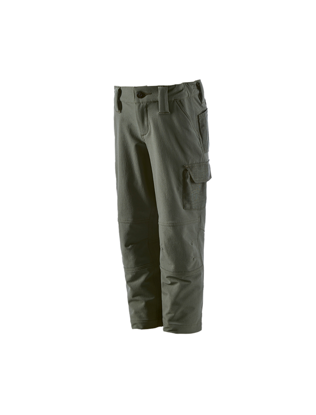 Trousers: Funct.cargo trousers e.s.dynashield solid,child. + thyme 2