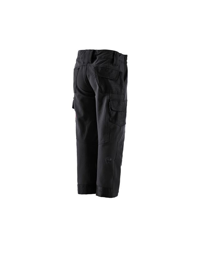 Trousers: Funct.cargo trousers e.s.dynashield solid,child. + black 3
