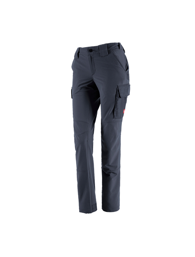Work Trousers: Funct. cargo trousers e.s.dynashield solid, ladies + pacific 2