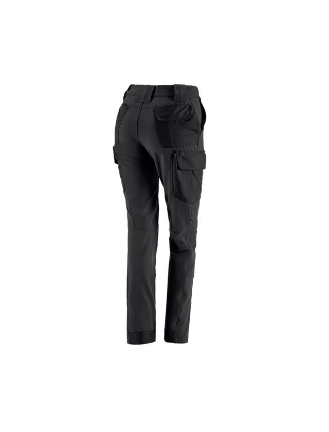Work Trousers: Funct. cargo trousers e.s.dynashield solid, ladies + black 3