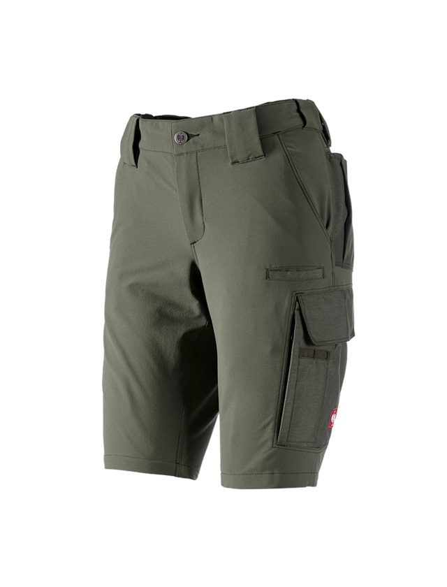 Work Trousers: Functional short e.s.dynashield solid, ladies' + thyme
