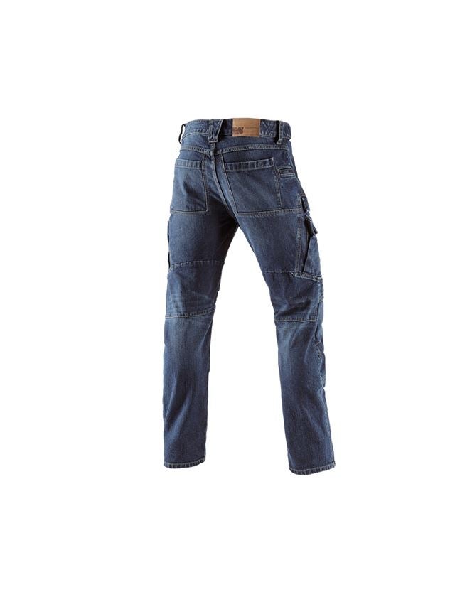 Work Trousers: e.s. Cargo worker jeans POWERdenim + darkwashed 1