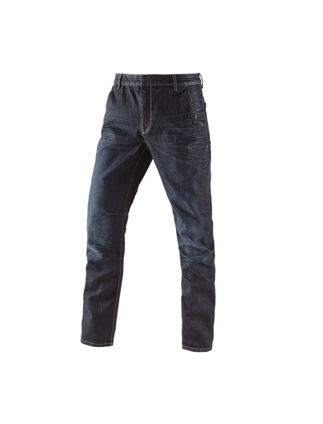 Work Trousers: e.s. 5-pocket jeans POWERdenim + darkwashed