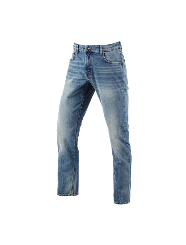 Hosen: e.s. 5-Pocket-Stretch-Jeans, straight + stonewashed