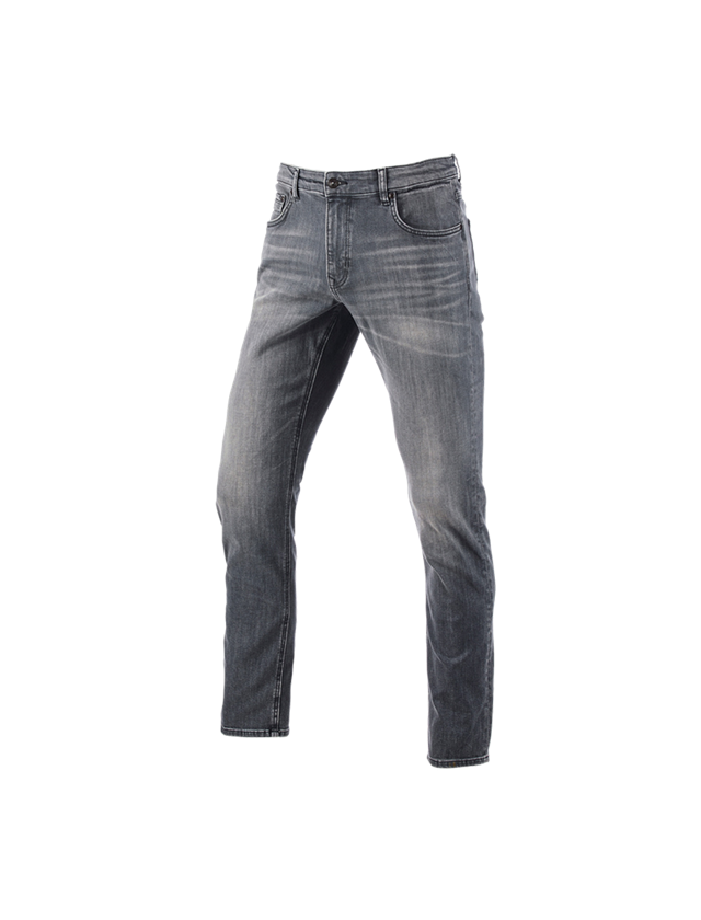 Work Trousers: e.s. 5-pocket stretch jeans, straight + graphitewashed