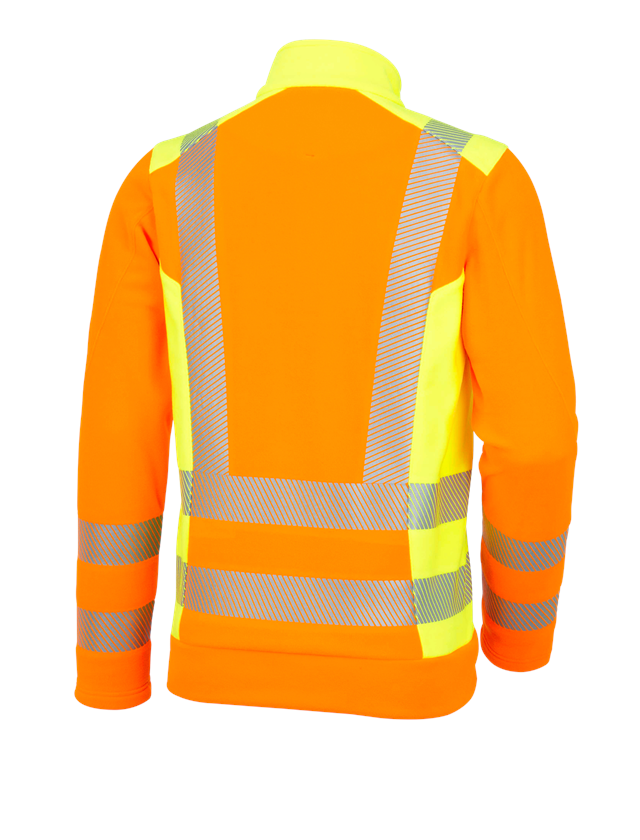 Shirts, Pullover & more: High-vis fleece troyer e.s.motion 2020 + high-vis orange/high-vis yellow 2