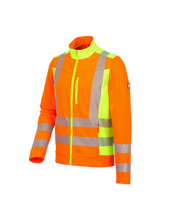 Work Jackets: High-vis softshell jacket softl. e.s.motion 2020 + high-vis orange/high-vis yellow 2